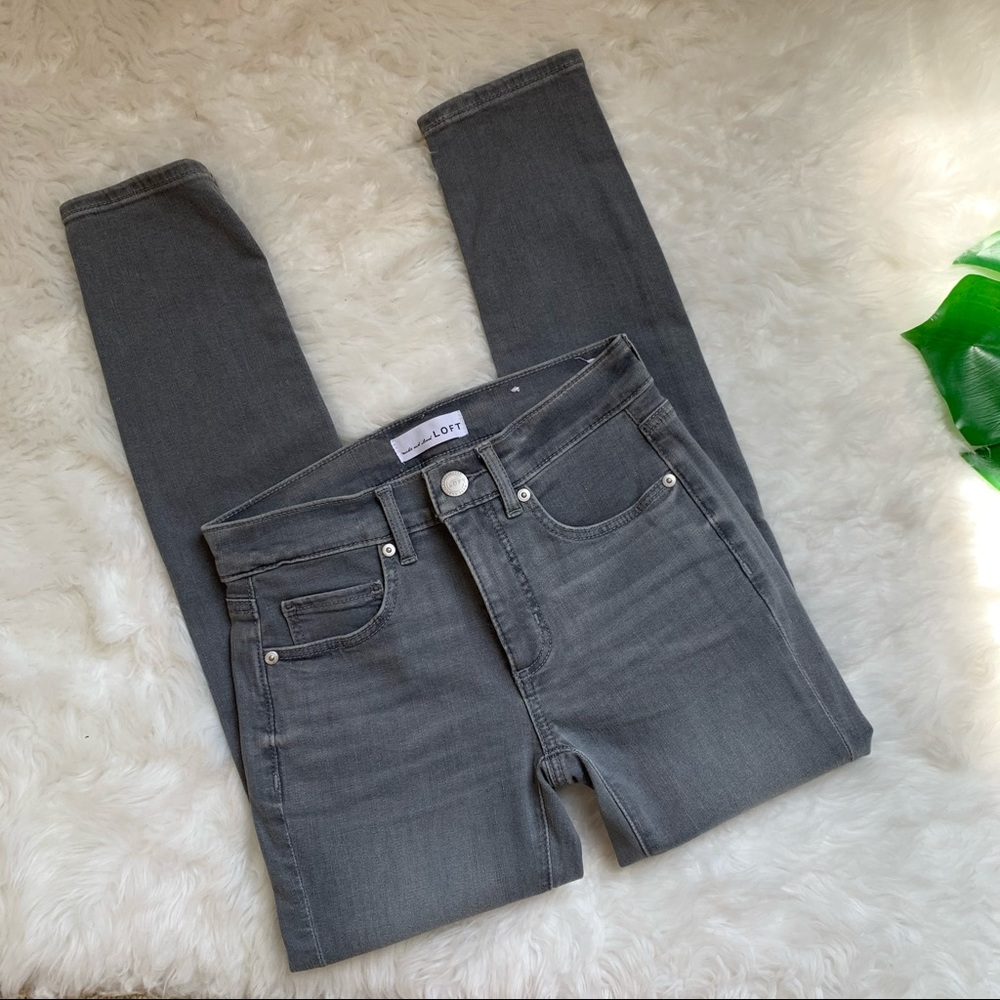 LOFT gray skinny crop slim pocket jeans RELISTED - Picture 1 of 6